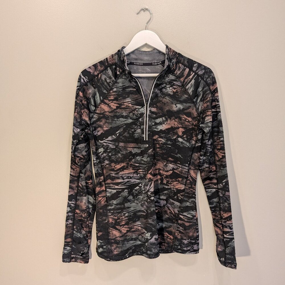 Hind Running Fleece Lined Shirt Jacket Mock Neck Quarter Zip - Size M